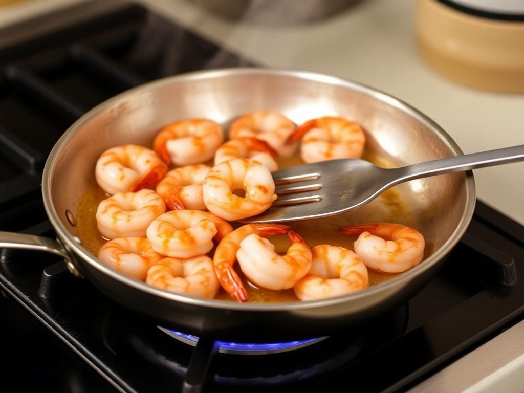 Cook the Shrimp: Heat a large skillet over medium-high heat. Add the shrimp and cook for about 2-3 minutes on each side, until they are pink and opaque. Remove from heat and set aside.