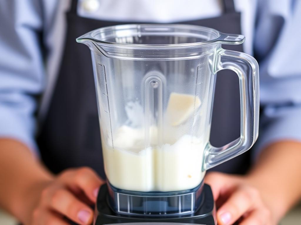 Blend the cottage cheese, milk, sweetener, and vanilla extract in a blender until smooth.