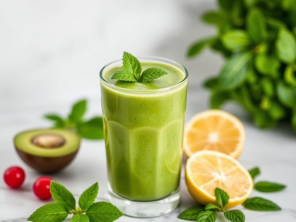 Refreshing green detox smoothie, detoxifying, green smoothies vs. green juice, smoothie recipe, healthy smoothie recipe, vegan smoothie, nutritious green smoothie.